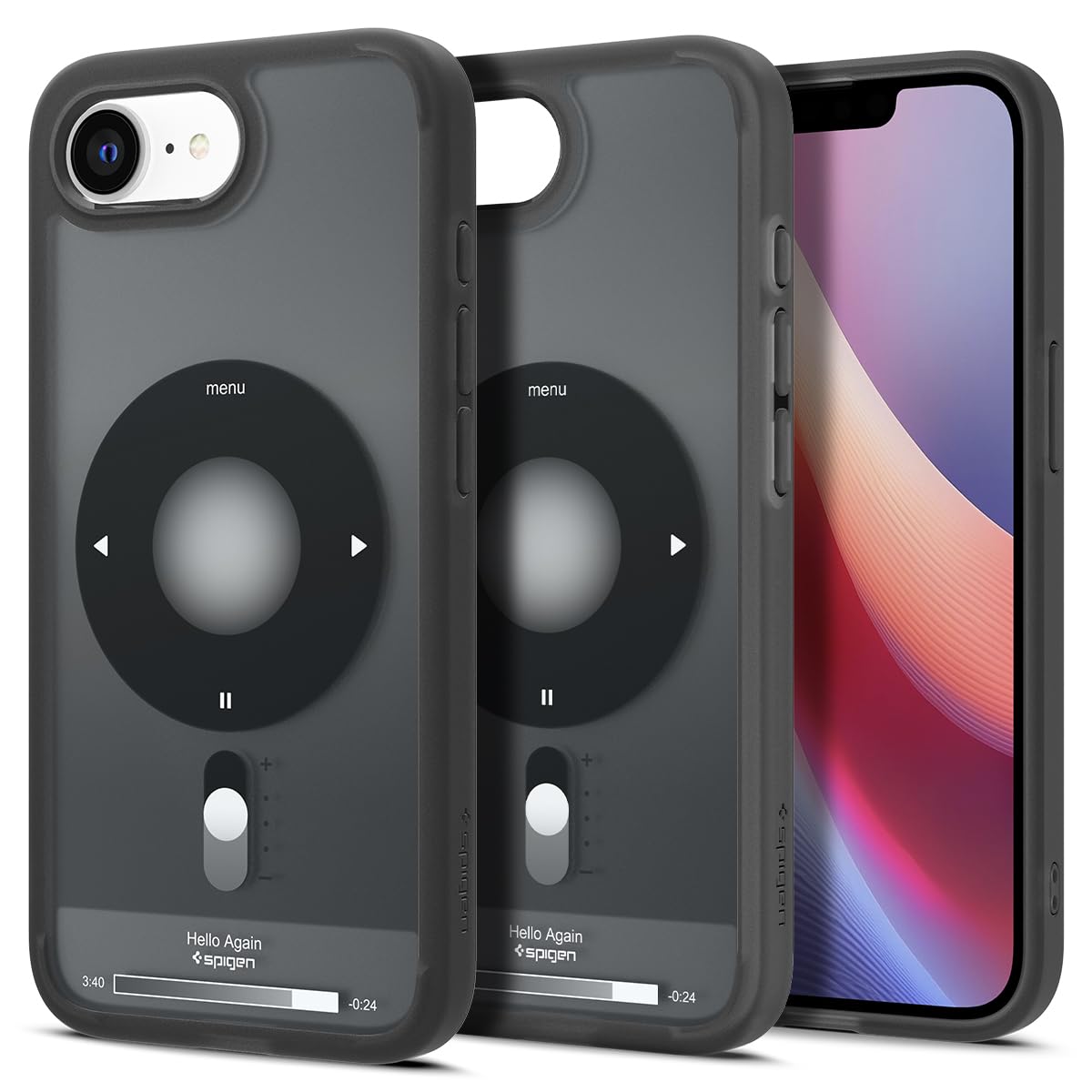 Spigen Ultra Hybrid MagFit Direct Digital Printing Case for iPhone 16e [Custom Design][Compatible with Magsafe] - Classic Black | Anti-Yellowing