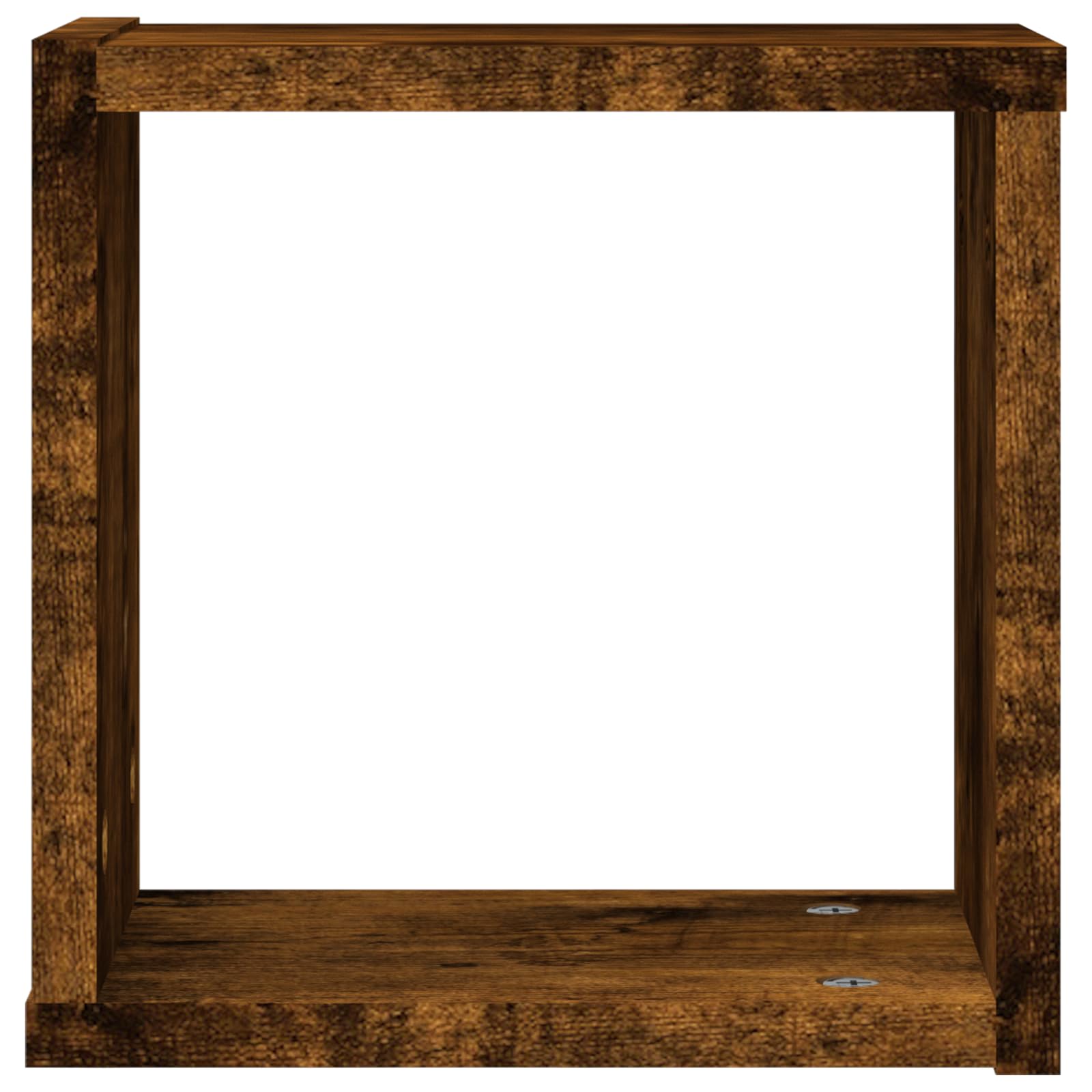 Schweberegale Set 4 Stück Wandregal Rauch Eiche Holzwerkstoff 25x25x2 cm Modernes Design für Wanddeko Bücher Pflanzen Wohnzimmer Büro Schlafzimmer