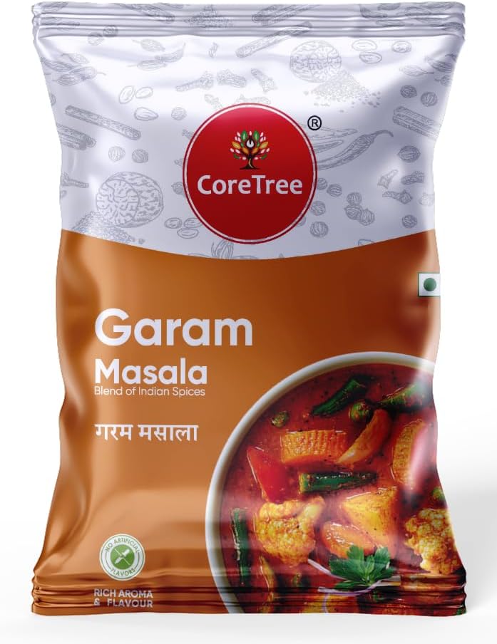 CoreTree Garam Masala | Exotic Handpicked Spice Blend | Powerful Aromatic Mix | Cold-Pressed, No Artificial Colors/Preservatives | Traditional Recipe for Curries & Daily Cooking (250g)