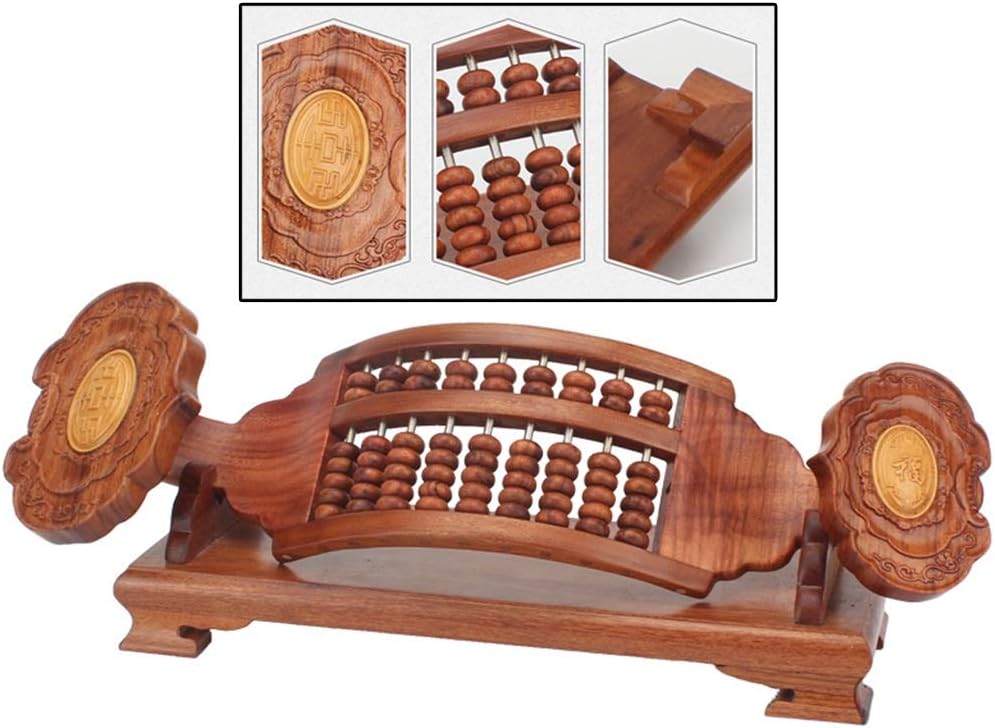 Counting Abacus Crafts Abacus Retro Ornament Abacus Hand-Carved Business Gifts Abacus Traditional Tools (Color : Brown, Size : 22 * 7.5 * 6cm)