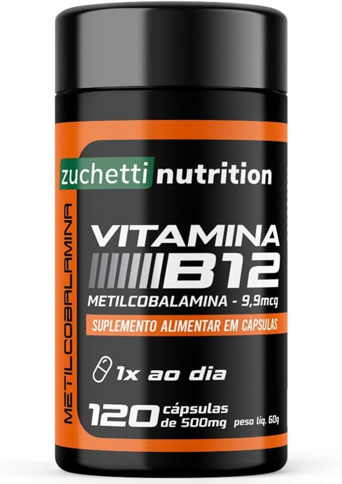 Vitamina b12 metilcobalamina 413% VD 9,9 mcg 120 capsulas Zuchetti nutrition uso 4 meses