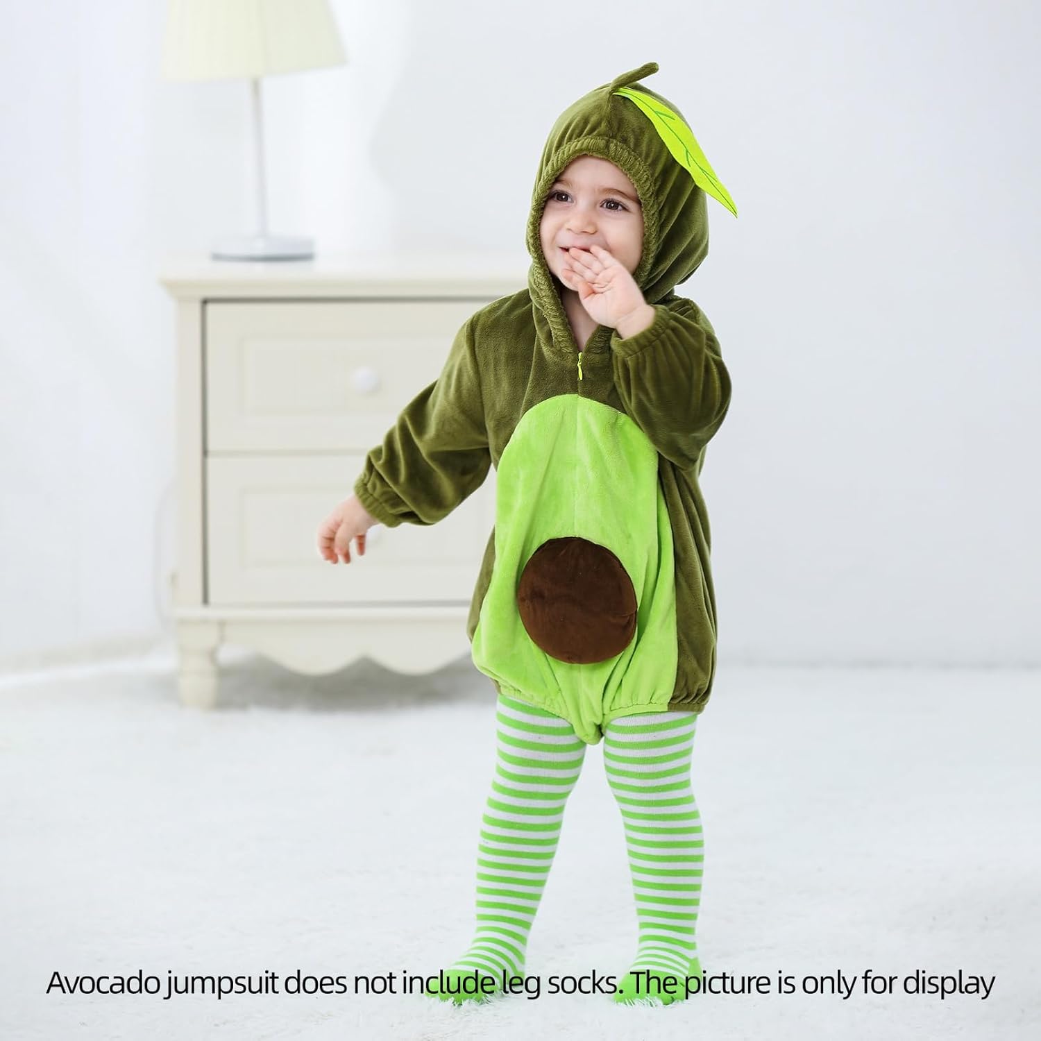 Baby Avocado Costume Newborn Infant Halloween Outfit Long Sleeve Hooded Romper Jumpsuit Toddler Fall Winter Clothes - Image 7