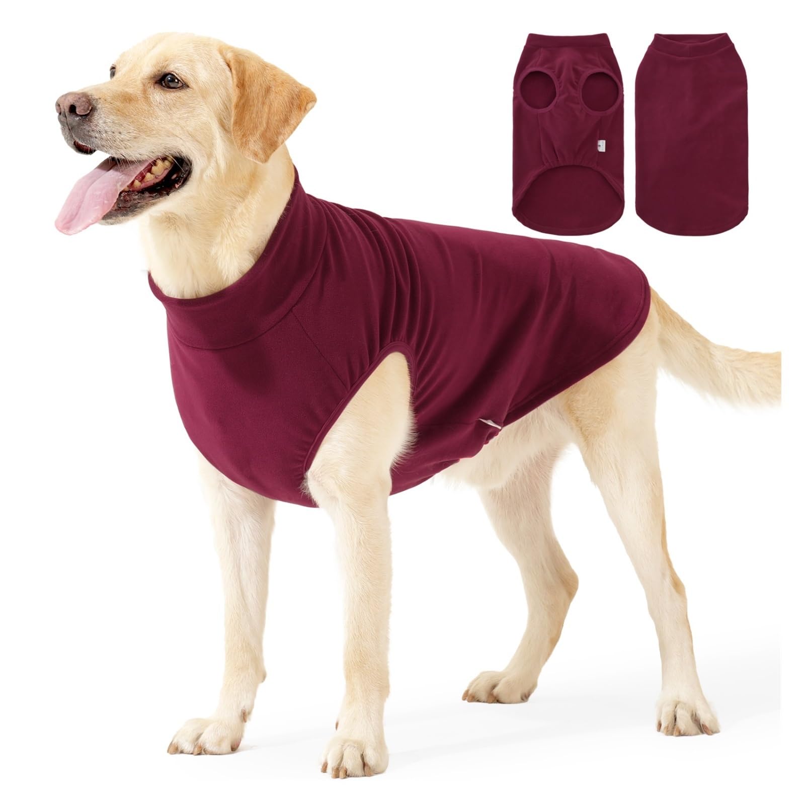 Pull extensible pour chien rouge M fini les frissons de votre animal