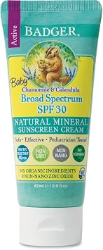 Badger SPF 40 Crema Solare Per Bambini: Reef-Safe, Impermeabile, Con Ossido Di Zinco, Camomilla E Calendula, 82g