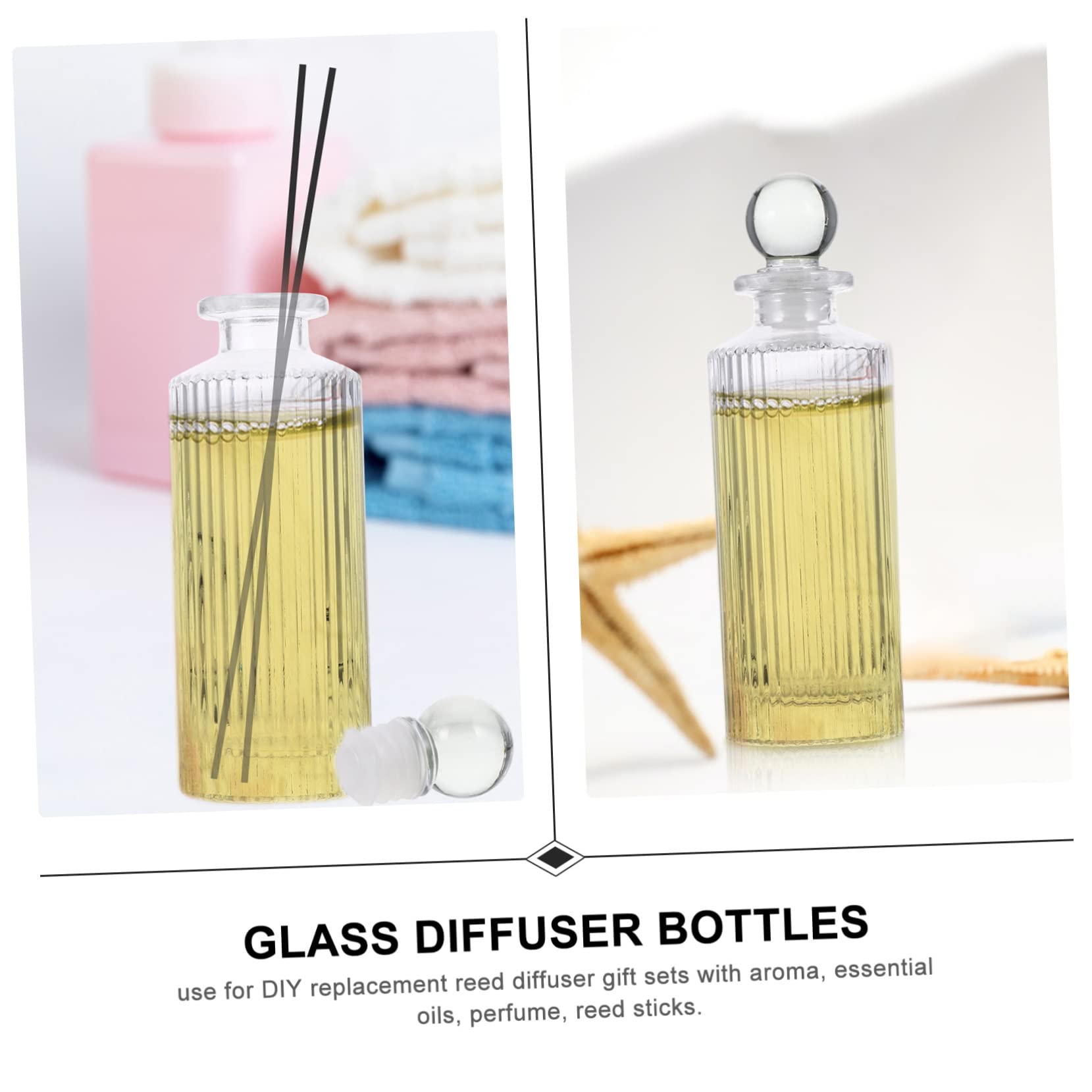 Alipis Diffusore di Profumo Ricaricabile Vetro di qualità Contenitore per Aromaterapia per Casa e Ufficio per Oli Essenziali e Diffusori di Fragranze