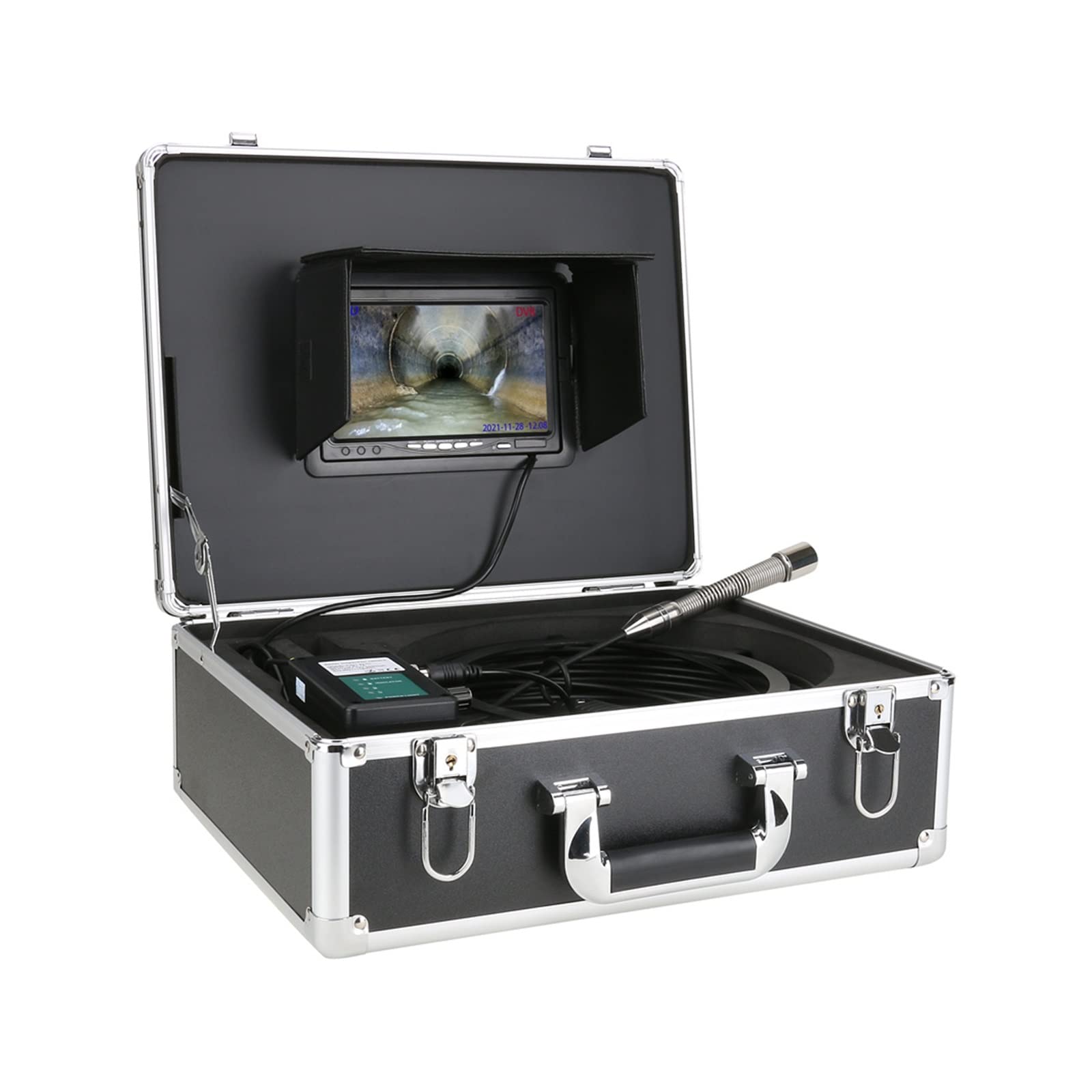 Cámara de video de inspección de tubería de alcantarillado DVR AHD 1080P Monitor de 7 pulgadas , IP68 Cámara de alcantarillado con bucle de desagüe de localización Sistema de endoscopio industrial