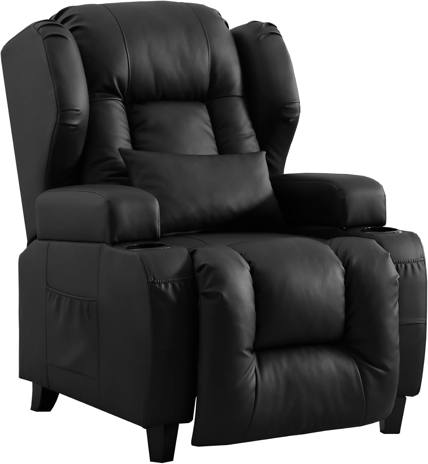 URRED Wingback Recliner Chair, Push Back Recliner Chair