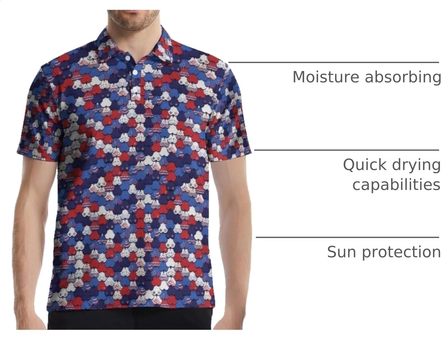 Golf Polo Shirts for Men Athletic Golf Polos Short Sleeve image 4