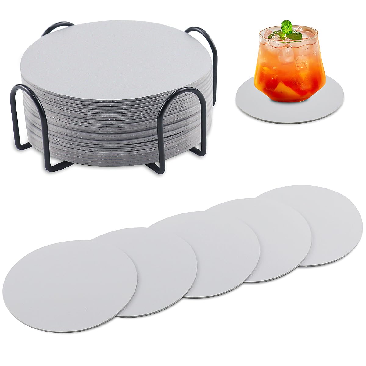 Gucass Sottobicchieri Antiscivolo Con Porta, Set Da 12