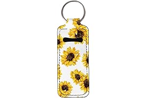 Keychain Chapstick Holder Sunflower