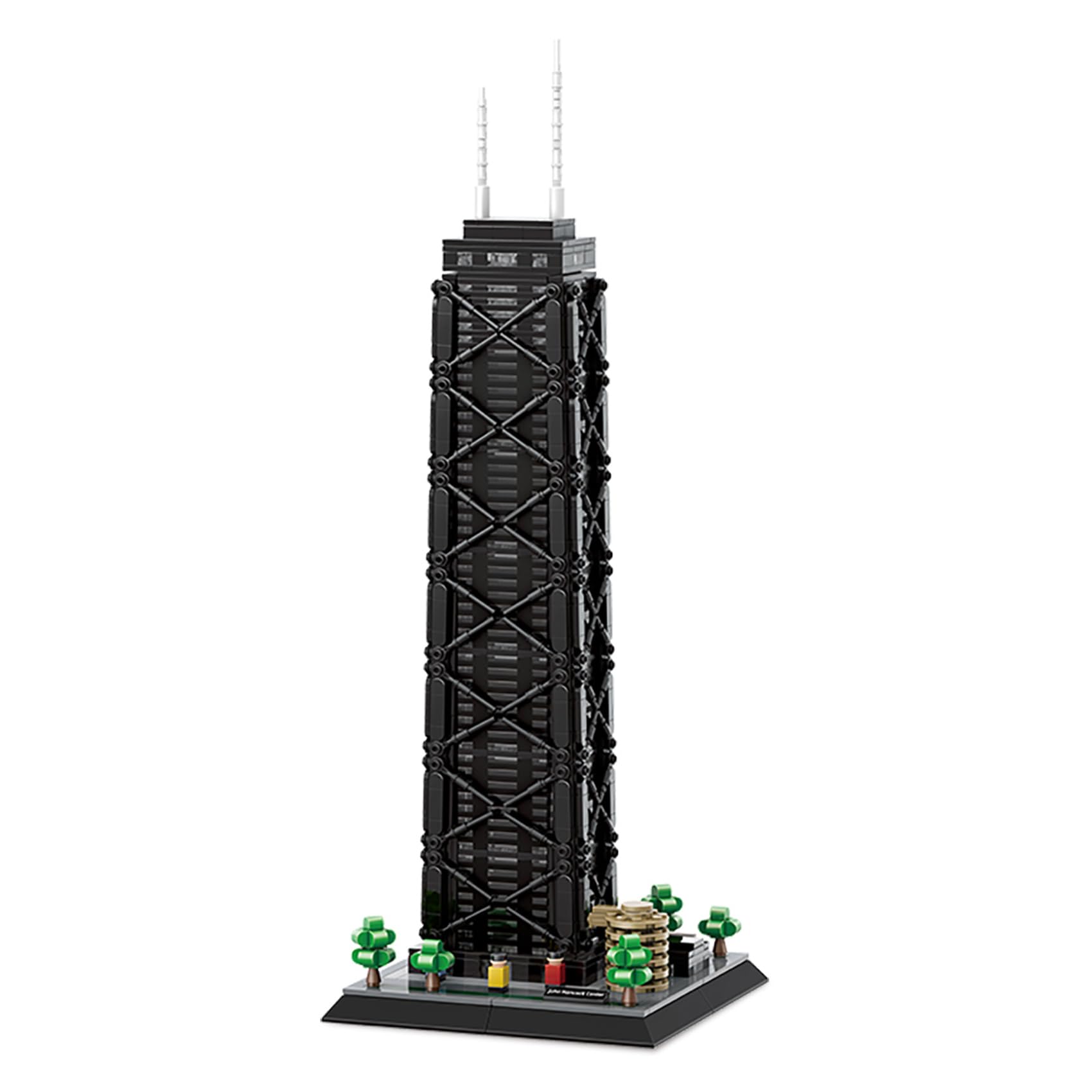 Oichy John Hancock Center Chicago Architecture Model Kits 1284 PCS Skyline Set Famous Landmark Model Building Blocks for Adults Architecture Building Set Gift Idea (John Hancock Center Model) — image 1