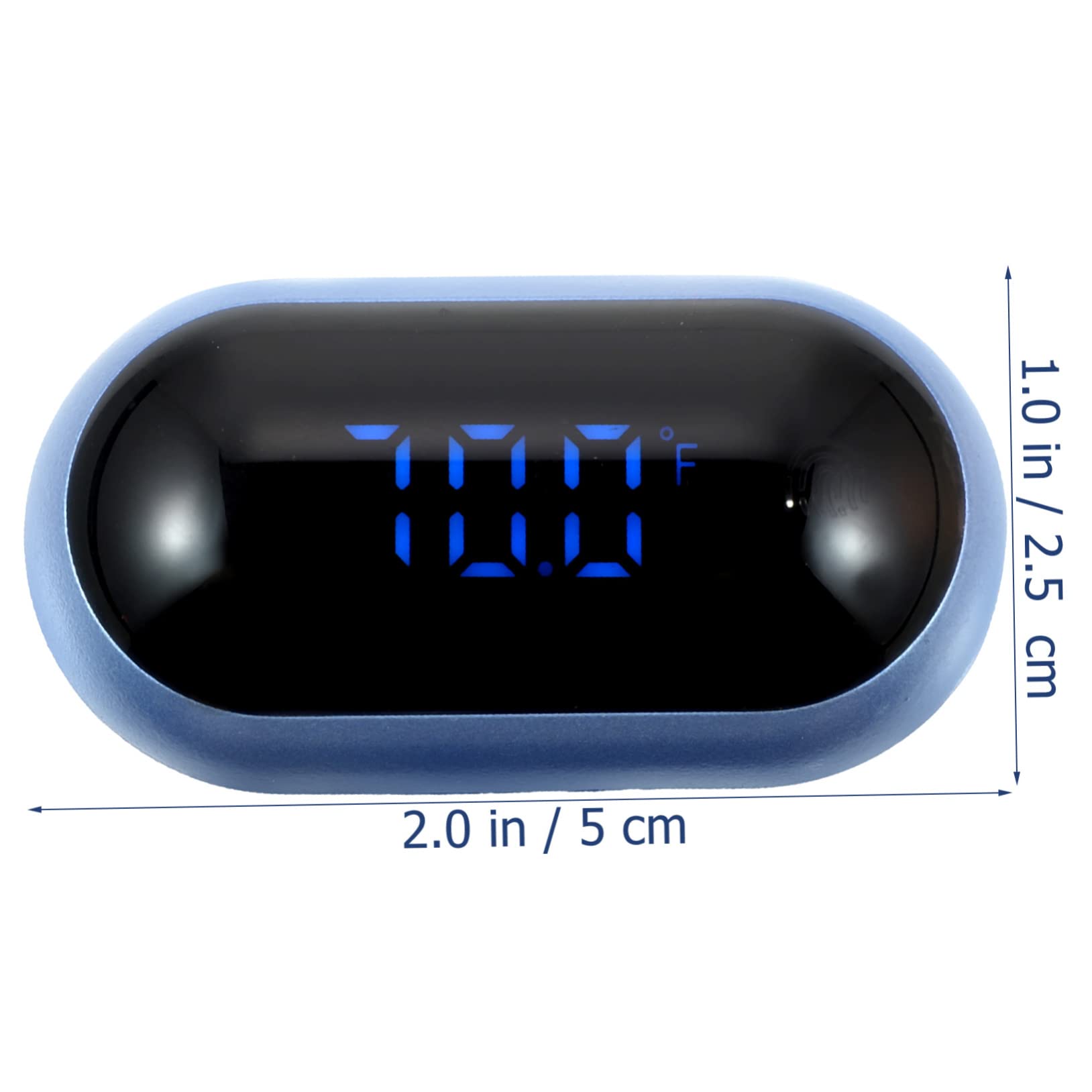 Hohopeti Fish Tank Supply Aquarium Water Thermometer Digital Thermometer Probe Safe Material Non-Slip Adhesive