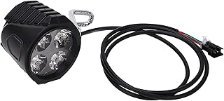 Universal Electric Scooter Front Light 2 in 1 LED Horn Headlight, Easy Installation for Night Riding Safety