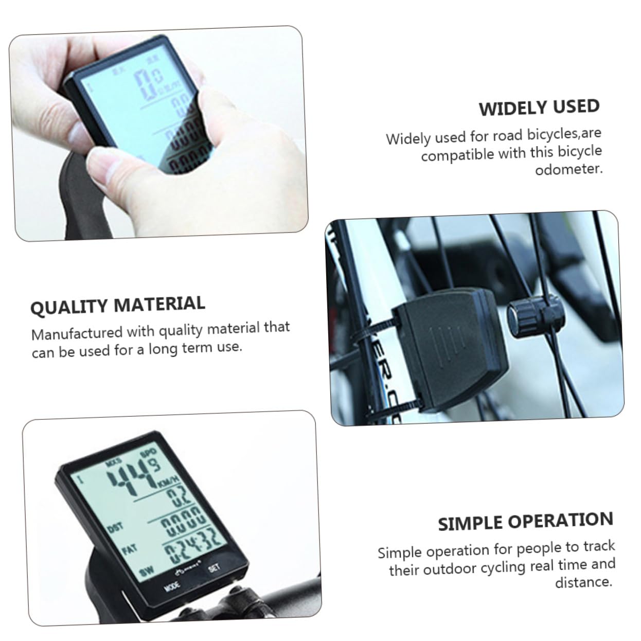 INOOMP Computadora De Ciclismo Cuentakilómetros para Bicicleta Pantalla Retroiluminada Odómetro Inalámbrico para Bicicleta De Montaña Accesorios De Ciclismo para Uso Al Aire Libre