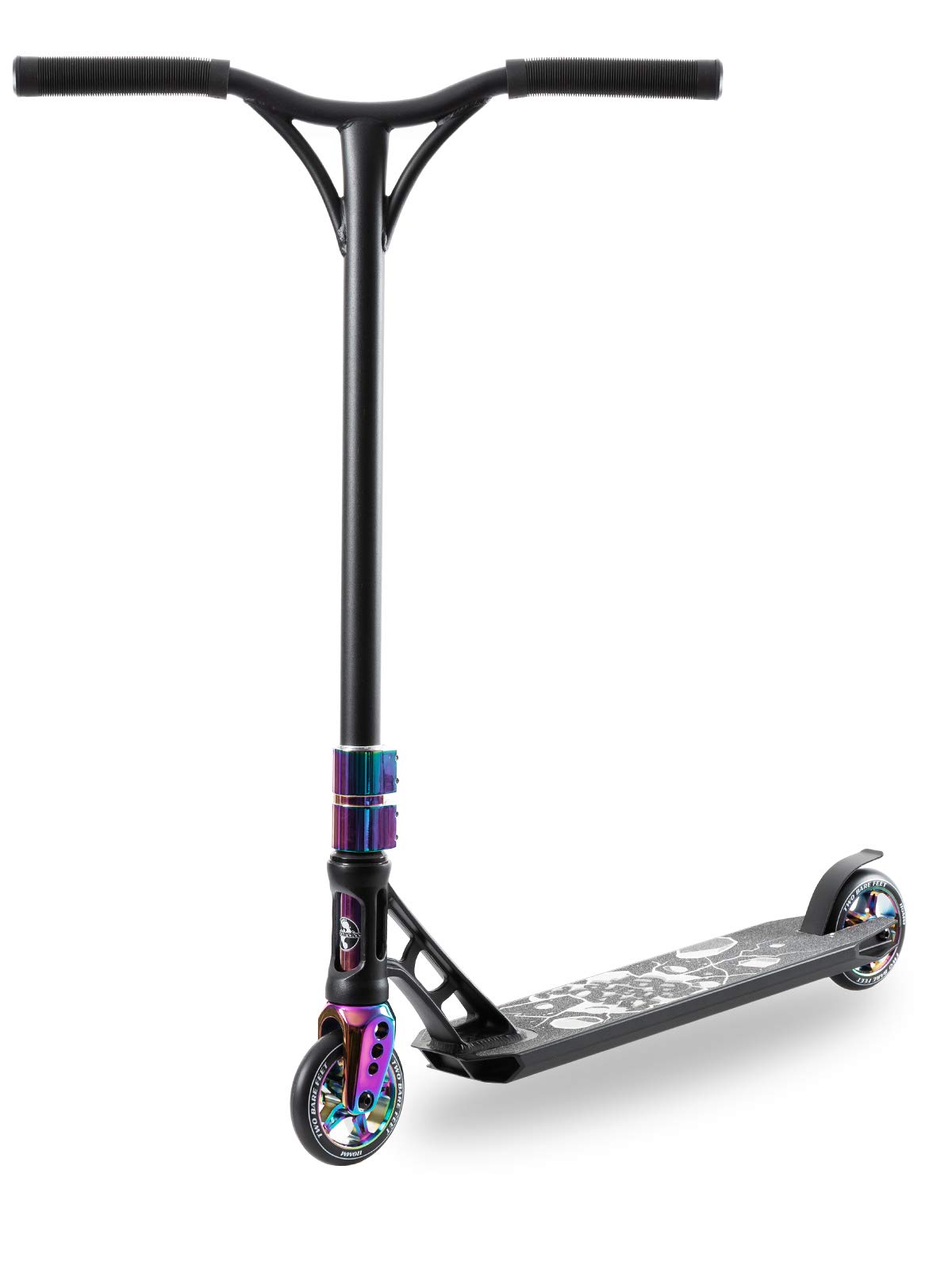 Two Bare Feet Metropolis & Terra Firma Model Stunt Scooter for Kids, Teens & Adults - Durable Freestyle Scooters with ABEC-9 Bearings, 360° Spin, 110mm Wheels (Terra Firma Black/Neochrome)