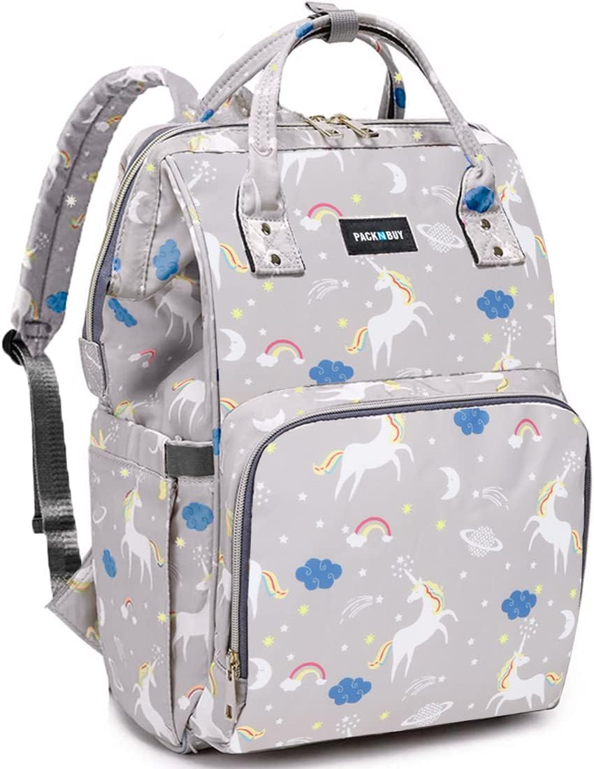 - PACKNBUY Baby Diaper Bag for Mothers for Travel, Maternity Bag (Grey)
