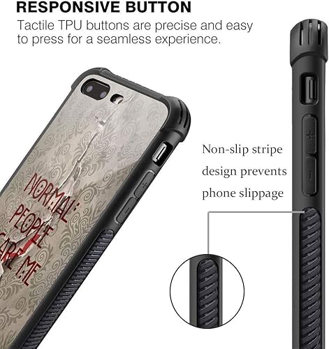 Miniatura 5 de CARLOCA Funda compatible con iPhone 8 Plus, American Horror Story para iPhone 7 Plus para niñas y niños, diseño gráfico, a prueba de golpes,