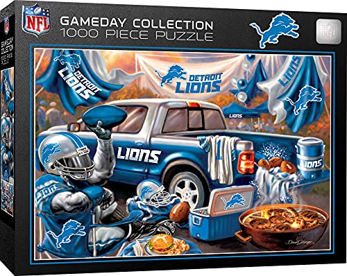 Masterpieces 1000 Piece Jigsaw Puzzle for Adults - NFL Detroit Lions Gameday - 19.25x26.75