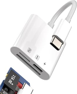 USB C Hub Multiport Adapter (3 Inch) for Apple iPhone 15 Pro Max Plus iPad Air Mini Type C Charging Cable SD Card Reader Micro TF Card Camera Memory Flash Drive Stick Compatible With Samsung Google
