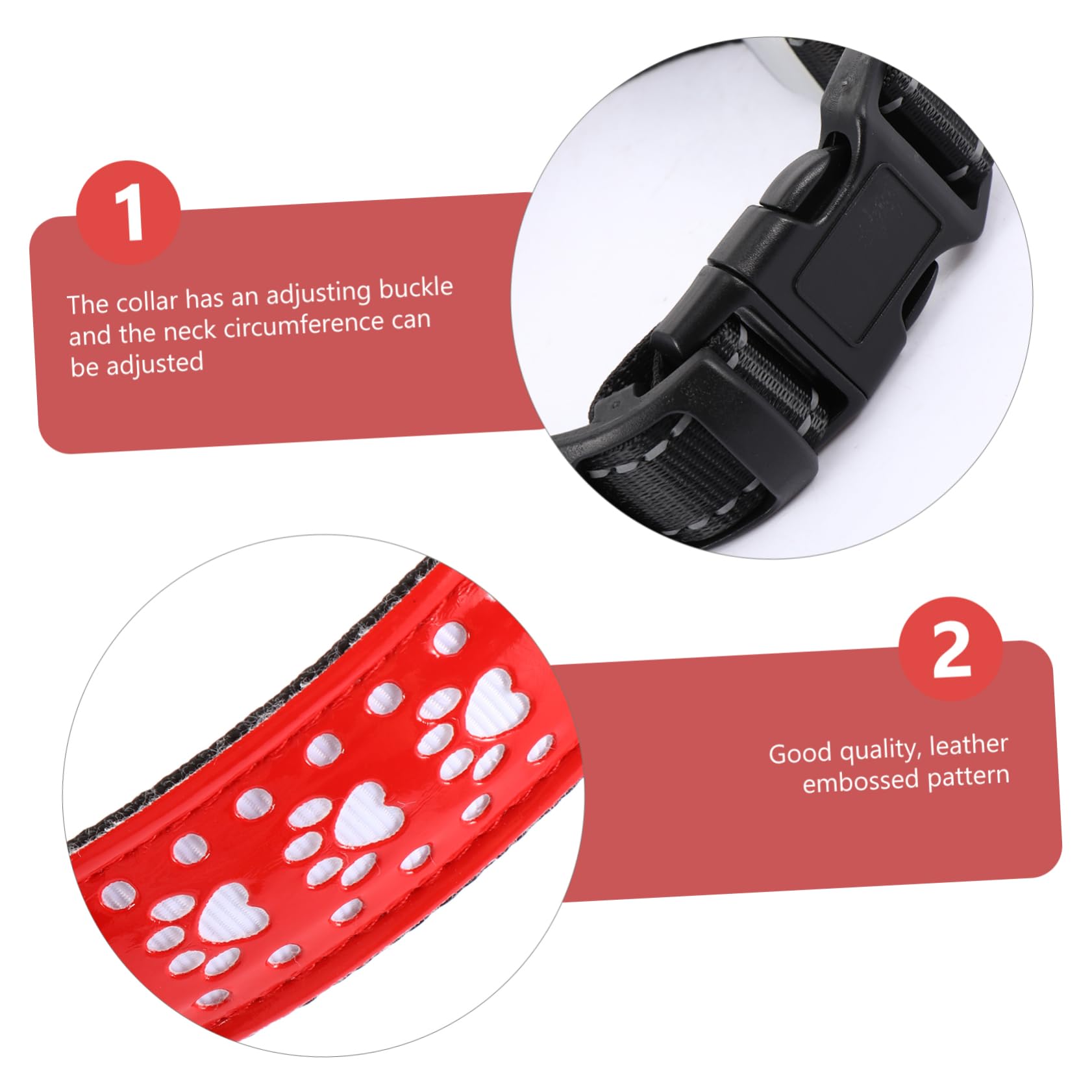 POPETPOP 3pièces Collier LED pour Chien PU Et Accessoire Éclairant pour Promenade Nocturne avec Modes Éclairage