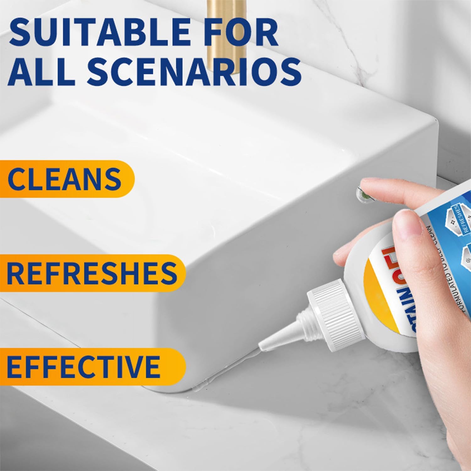 Household Washing Machine Cleaner, Washer Cleaner, Home Remover Gel for Refrigerator Strips, for Tiles Grout Sealant Bathroom Cleaning Home Kitchen Sinks Cleaning Grout Cleaners 7.05 oz