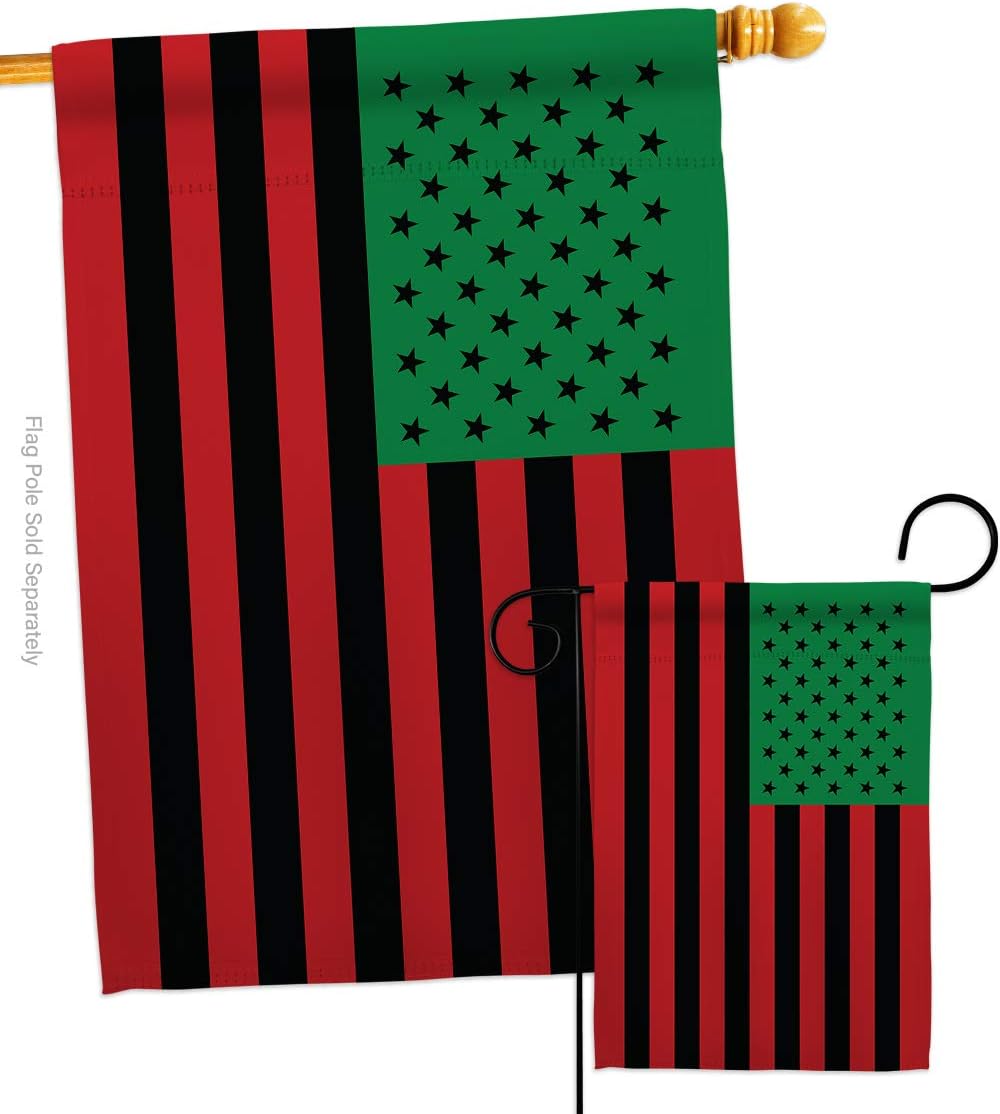 African American Garden House Flags Set Black History Juneteenth Jubilee Days Americans Independence Day Small Decorative Gift Yard Banner Made In USA 28 X 40