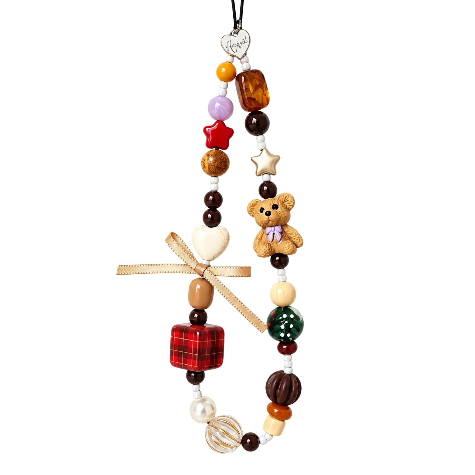 Beaded Camera Wrist Strap Cute Digital Camera Charm Lanyard Phone Charms Strap Beaded Camera Chain for Phone