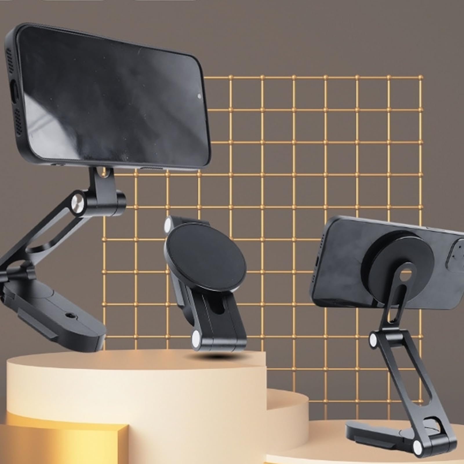 Stand Magnetico per Telefono Supporto Per Navigazione Con Rotazione A 360° | Supporto Telefono Da Scrivania Per Auto Donne Casa Lavoro Studio Videochiamate Riunioni Visualizzazione Media e Lettura
