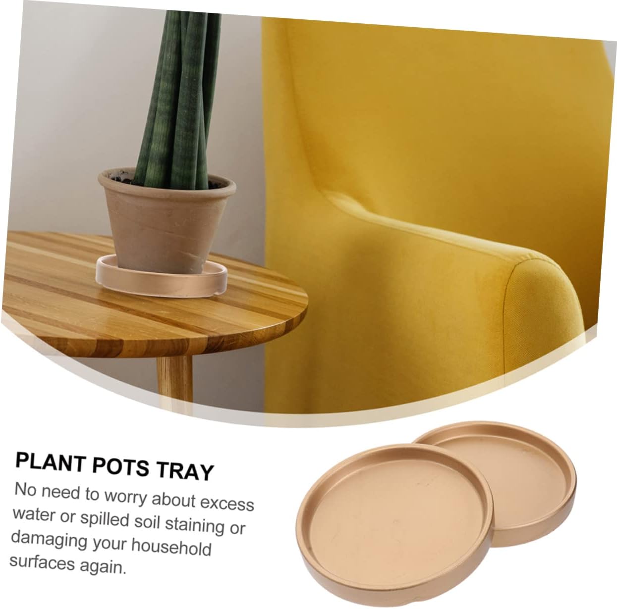 3Pcs Ceramic Flower Pot Base Trays Decorative Round Saucer for Plants Water Holding Drip Tray Durable Plant Pot Water Trays for Flower Pots