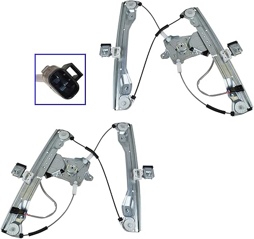 Miniatura 18 de TRQ Juego de regulador de ventana eléctrica delantera y motor compatible con Ford Ranger 1993-2011 1994-2009 Mazda B2300 1998-2001 B2500 1994-2007