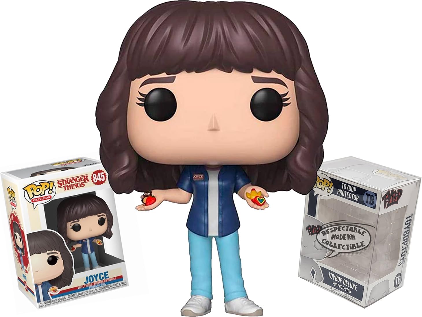 Stranger Things Joyce Byers with Magnets + ToyBop Protector: Pop! TV Vinyl Figure (Bundled with Pro-Deluxe Pop Protector Collector Case Box Gift Set)