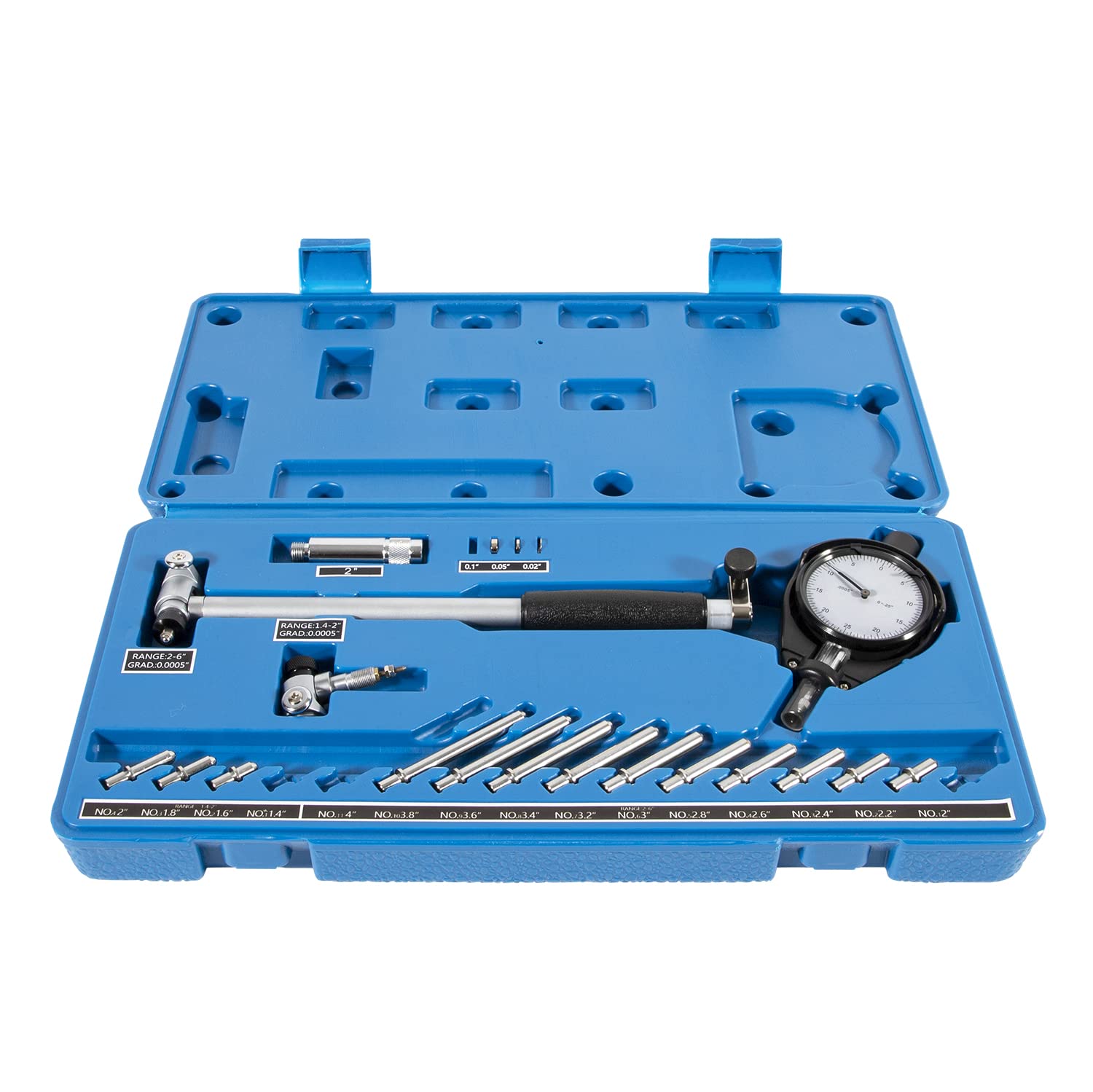 52-646-400-0 para kit de calibre de diámetro de esfera extensor, rango de 1.4 a 6 pulgadas, profundidad de medición de 9.5 pulgadas, calibre de diámetro de esfera de graduación de 0.000 pulgadas