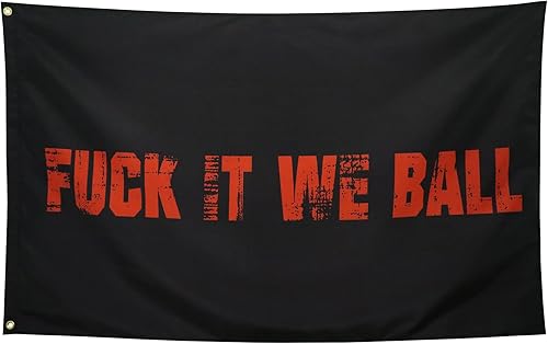 Miniatura 7 de Fuck It We Ball Bandera Rosa Divertida Banderas de Dormitorio Universitario para Chicas Banderas Geniales para Dormitorio Habitación Pared Banderas