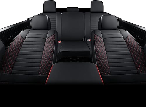 Miniatura 7 de Luckyman Club X02-BHX Juego completo de fundas de asiento de ajuste regular, cabina doble y cuádruple, con piel sintética impermeable, 02, juego