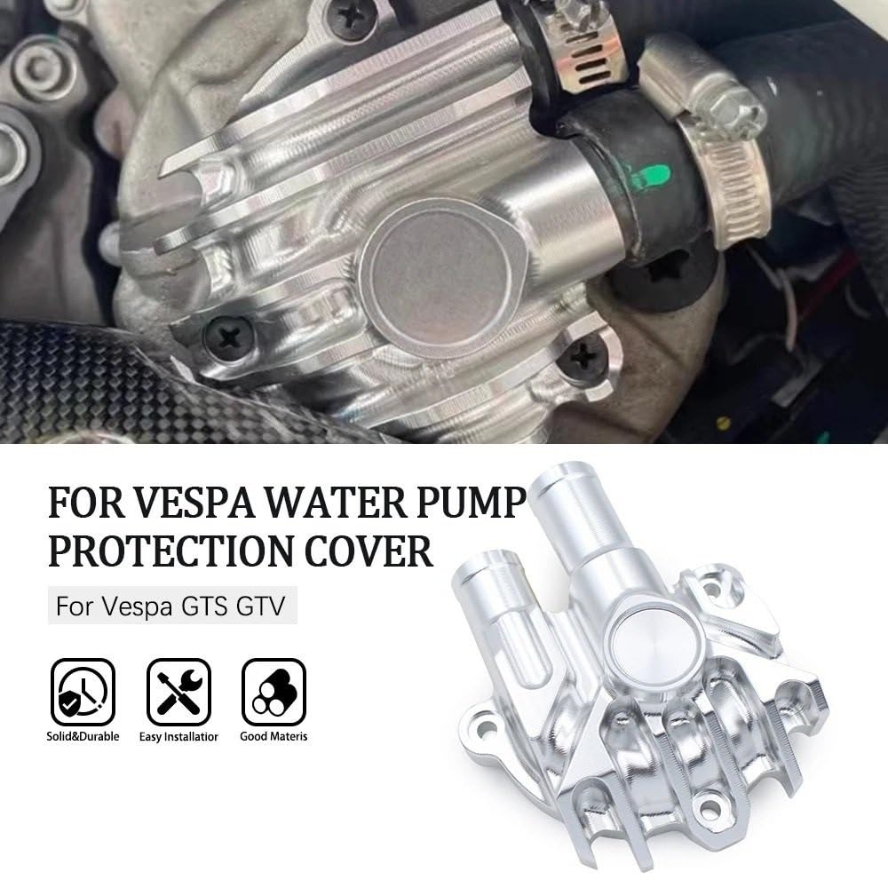 "Części motocyklowe Zespół pompy " Pasuje do Vespa GTS GTV akcesoria motocyklowe CNC chłodnica silnika woda chłodząca osłona pompy osłona ochronna(RED)
