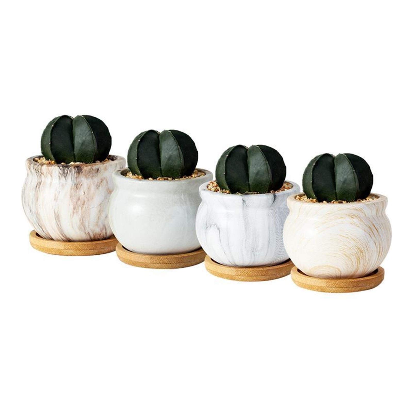 Vasi per Piante 4pcs Flower Flower Pot Ceramica succulente Flower Flower Flower Pot Flower Pot pentola pianta macetas Accessori da Giardino Domestici Flower Flower Decorazione Ufficio pianta