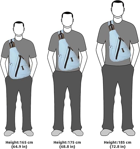 Miniatura 6 de Mochila de lona para ciclismo, senderismo, viajes, mochila cruzada, para hombro, informal, unisex