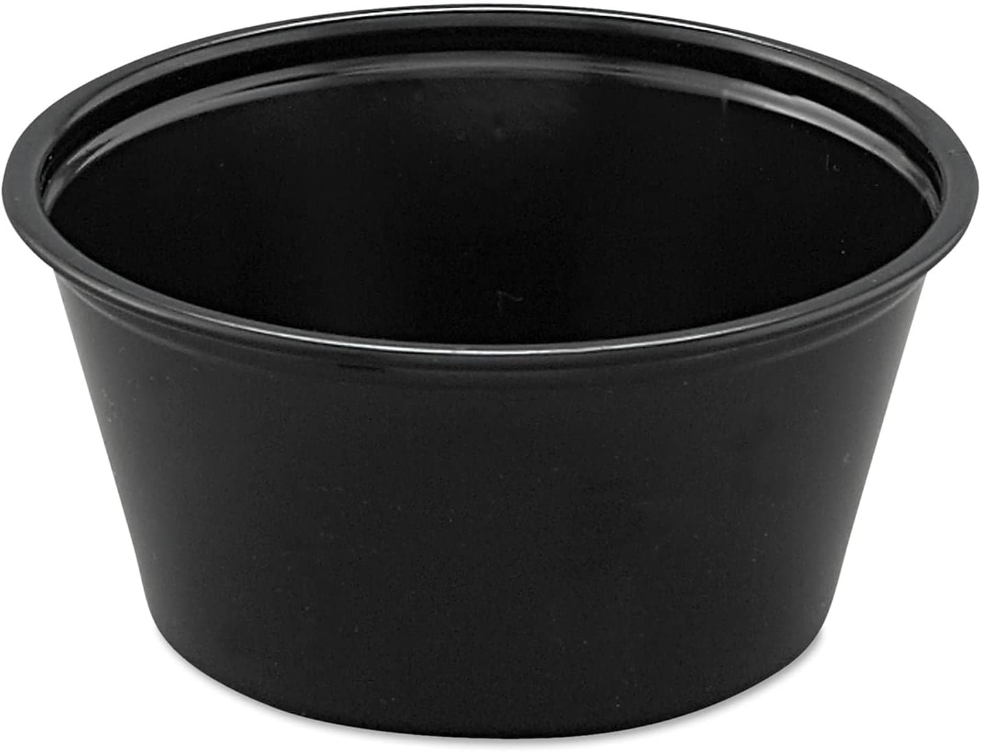 SOLO DCCP200BLK Polystyrene Portion Cups 2oz Black 250/Bag 10 Bags/Carton