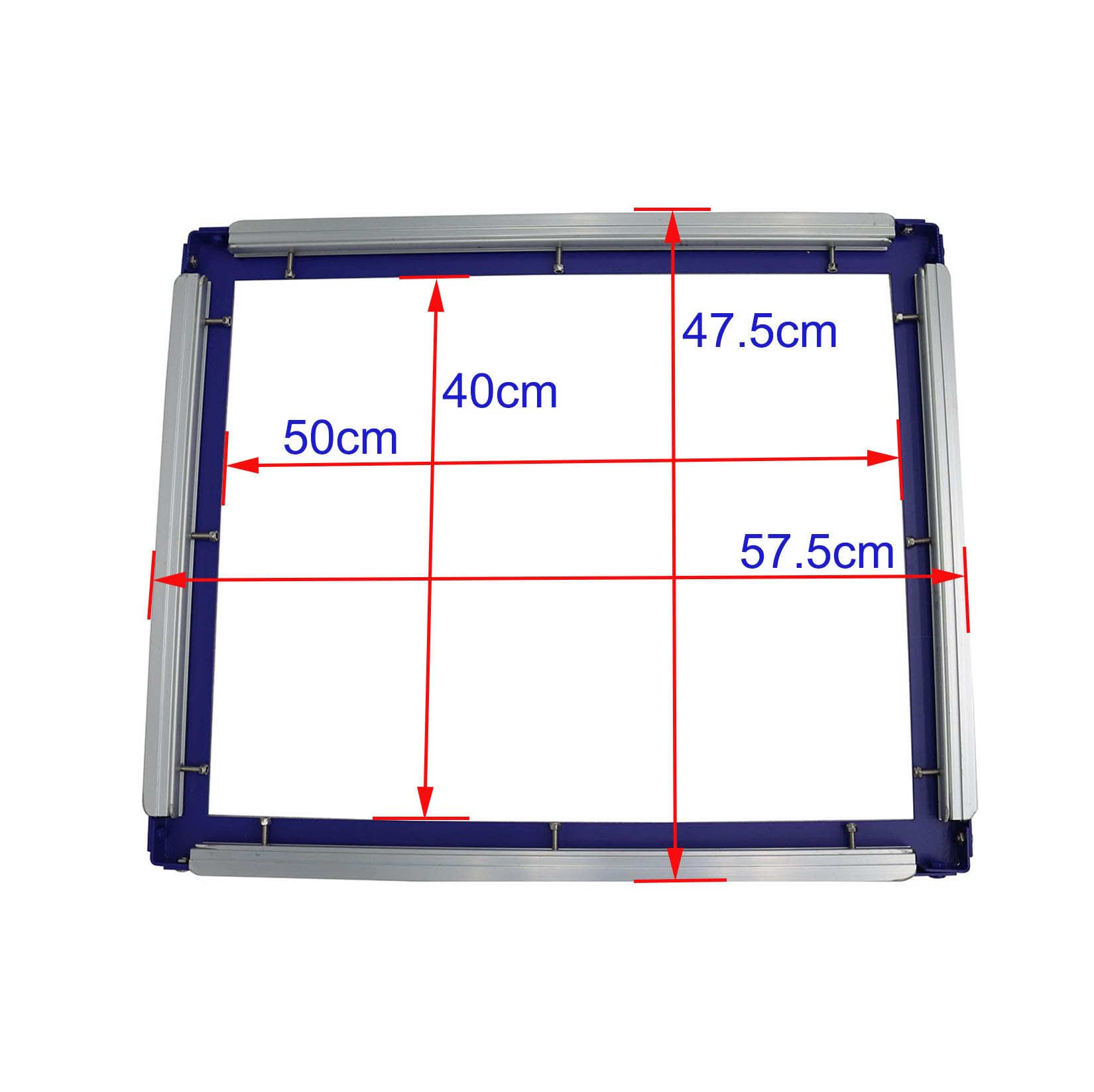 Siebdruckrahmen 40x50 cm Innenmaß Selbstspannend Kleberfrei Spannung bis 20N für Siebdruck Textildruck