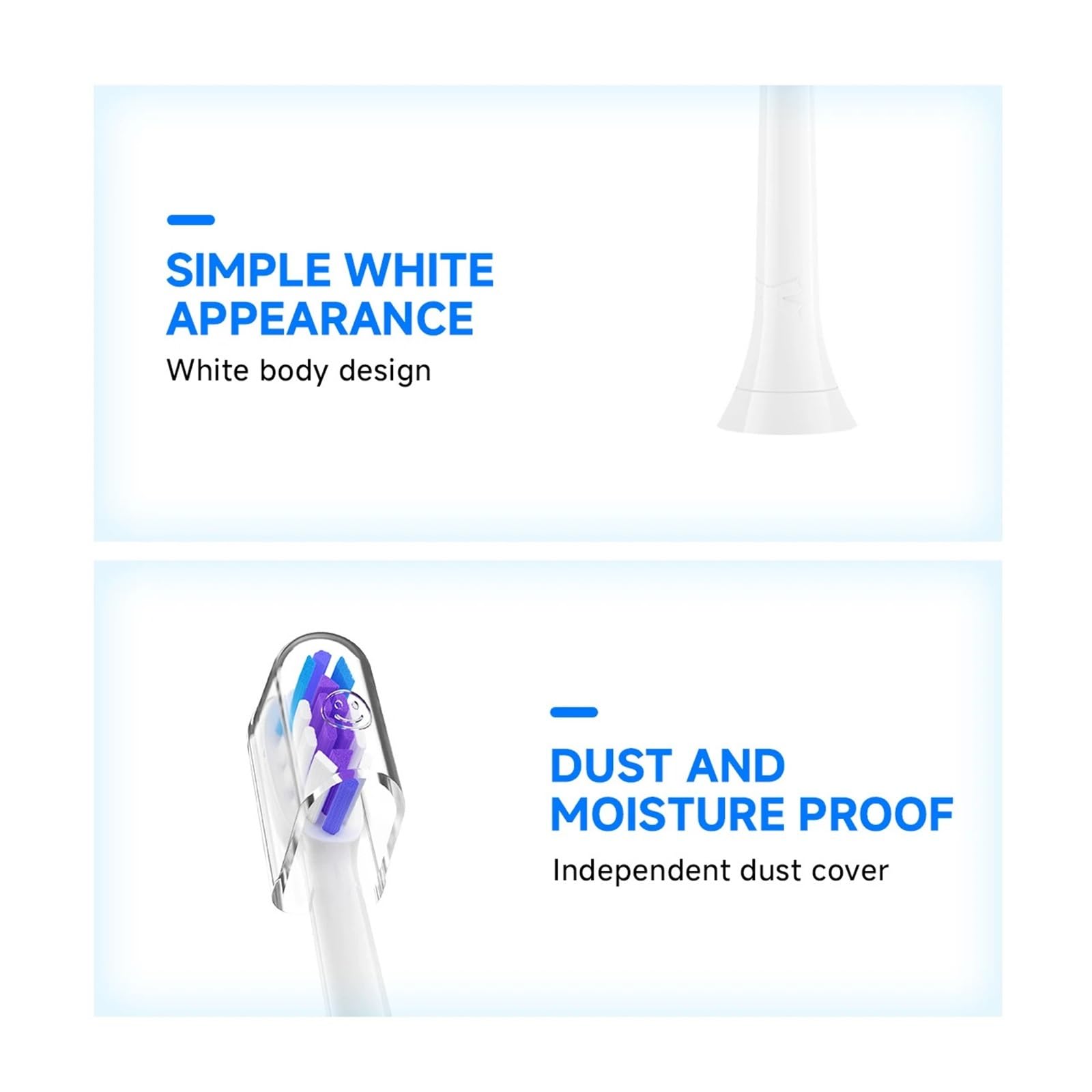 Cabezales, compatible con Philips, cepillo eléctrico | Cabezales de plástico para reemplazo de cepillo dental eléctrico, limpieza diaria y uso de repuesto(20pcs)