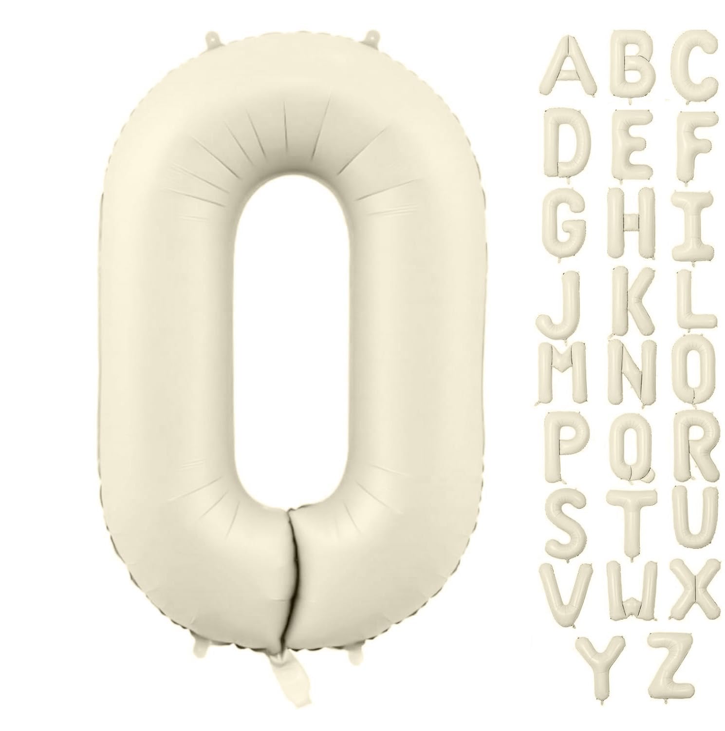 Letter Balloon 40Inch Cream White Big Alphabet Balloons Letter O