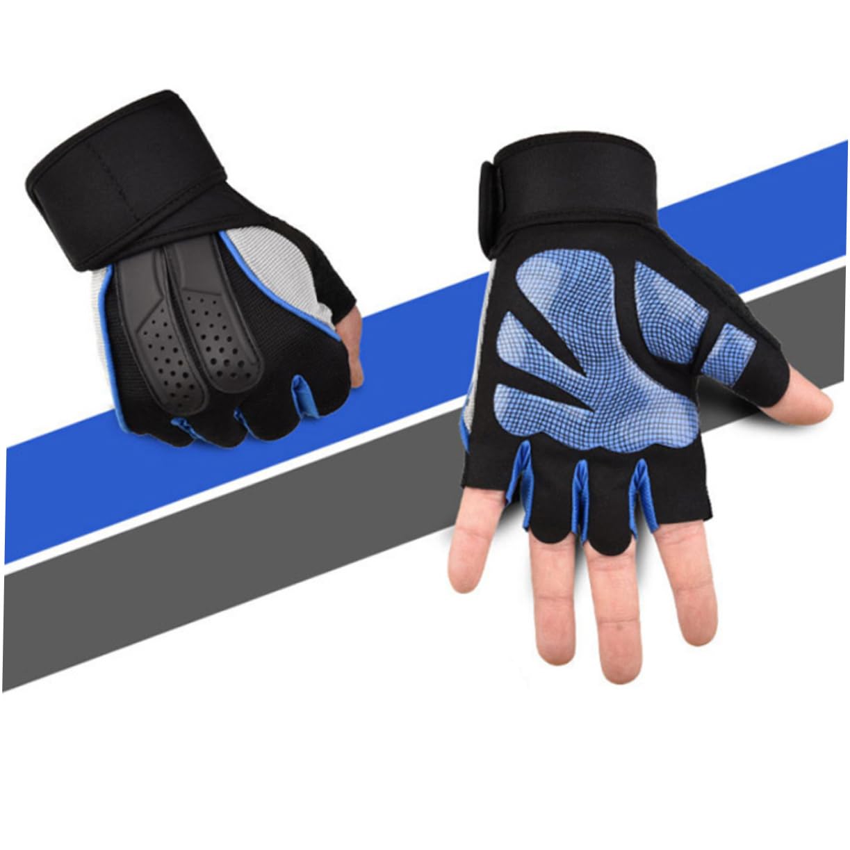 1 paio di guanti da allenamento Guanti antiscivolo Guanti per sollevamento pesi amento Guanti antiscivolo Guanti per sollevamento pesi Guanti corti per manubri sportivi per sollevamento pesi