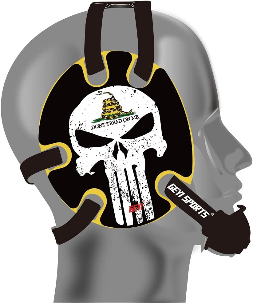 Wrestling Headgear with White Do not Tread On Me Wraps (Red, Youth)