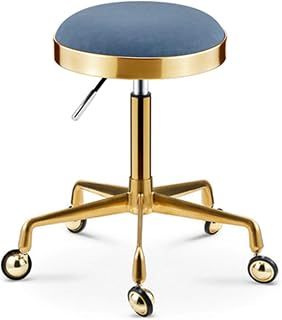 Swivel Rolling Stool Bath Stool, Saddle Stool Massage Chair Adjustable Bar Stool Swivel Hydraulic Gas Lift Tattoo Facial Massage Manicure Beauty Salon Spa Hairdressing/Grey (Blue)