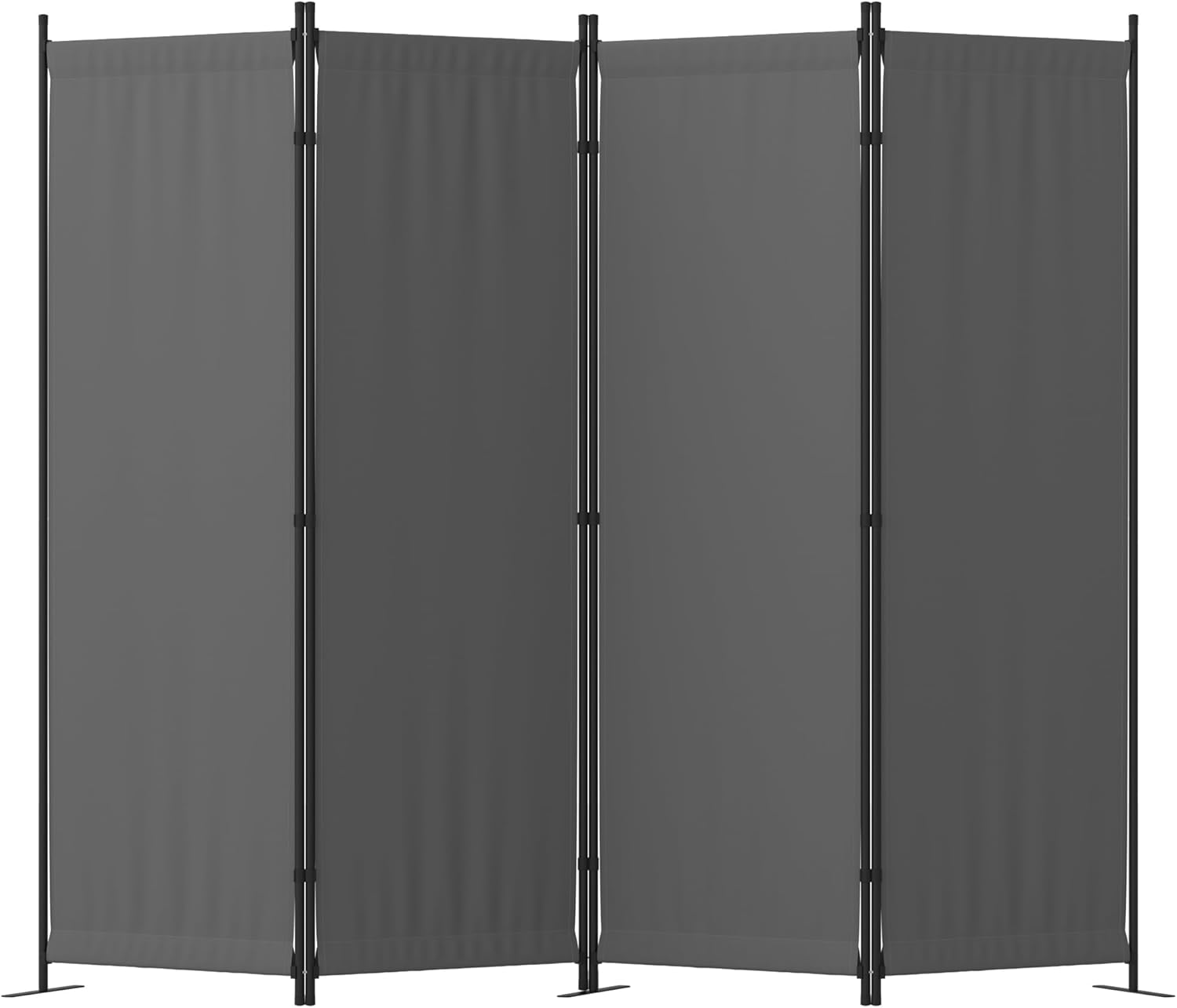 Room Divider, 4 Panel Folding Privacy Screen, 88” Portable Separating with 3 Metal Feet, Partition Room Dividers, Lightweight Freestanding Wall Divider Screen for Office Bedroom Hospital(Grey) Grey 4 Panel