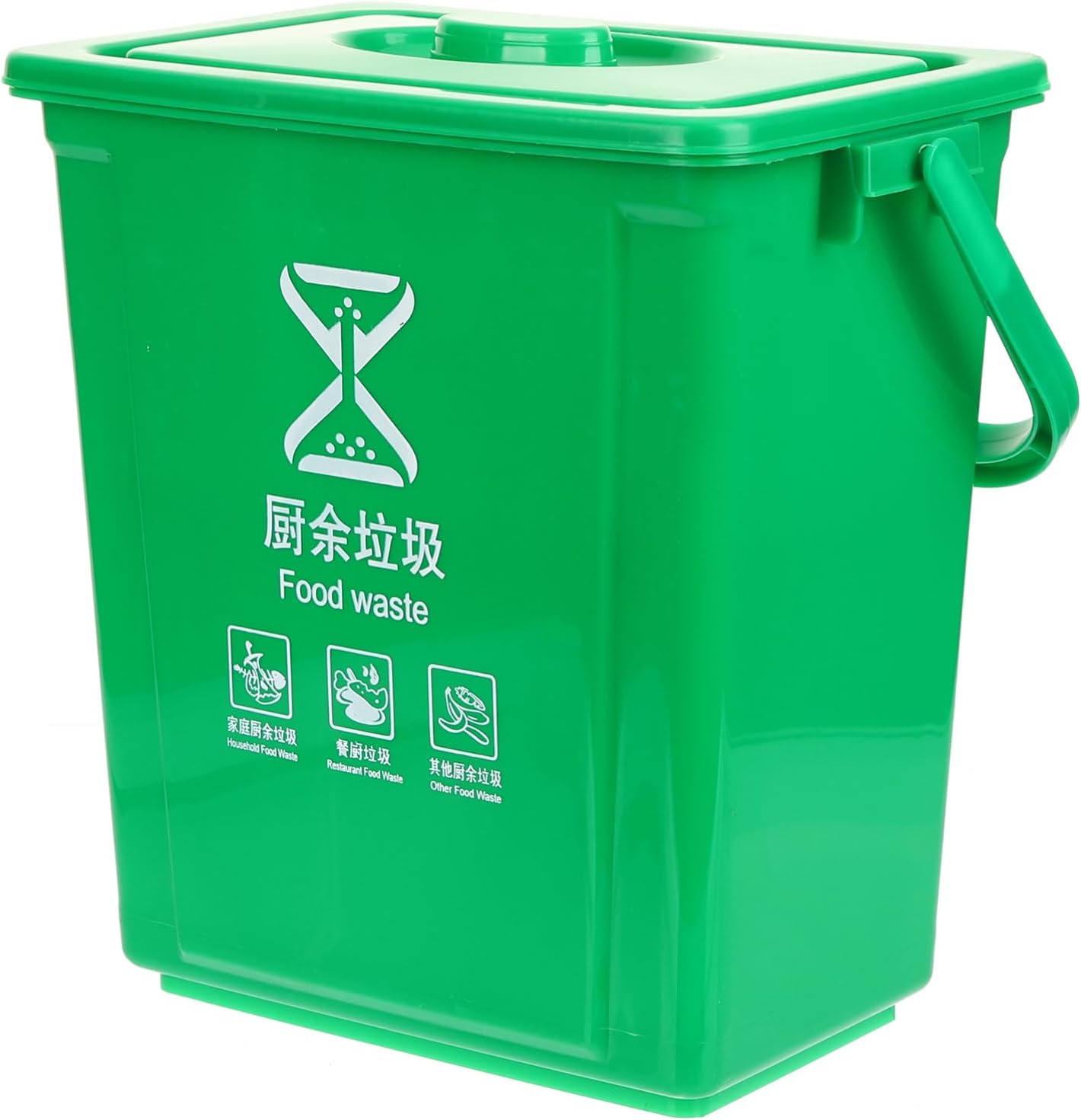 Happyyami Recycle Trash Can Kitchen Garbage Can Compost Bin Lid Compost Bucket for Kitchen