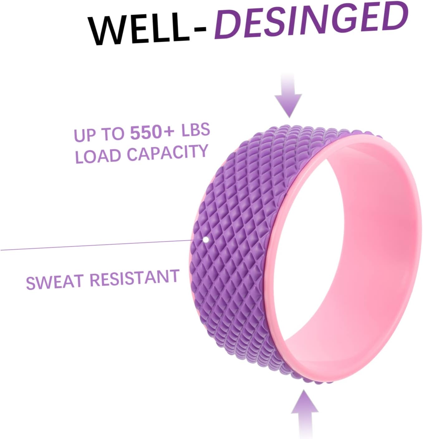 1pc Plastic Yoga Wheel Essential Fitness Backbend Roller for Stretching and Flexibility Yoga Assist Tool for Beginners Great for Back Pain Relief and Balance