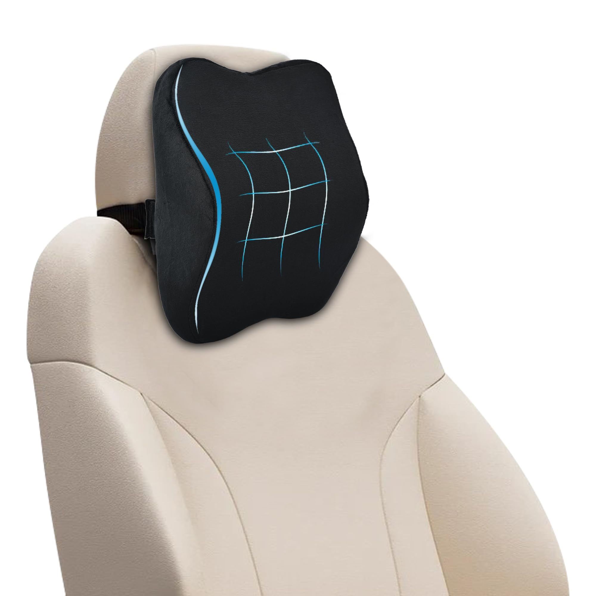 Ruposa 360 Car Neck Rest Pillow | 2-Year Warranty | Premium Neck Pillow for Car Seats | Comfortable Neck Rest for Car Travel, Ergonomic Posture Supportive Cushion for Long Drives