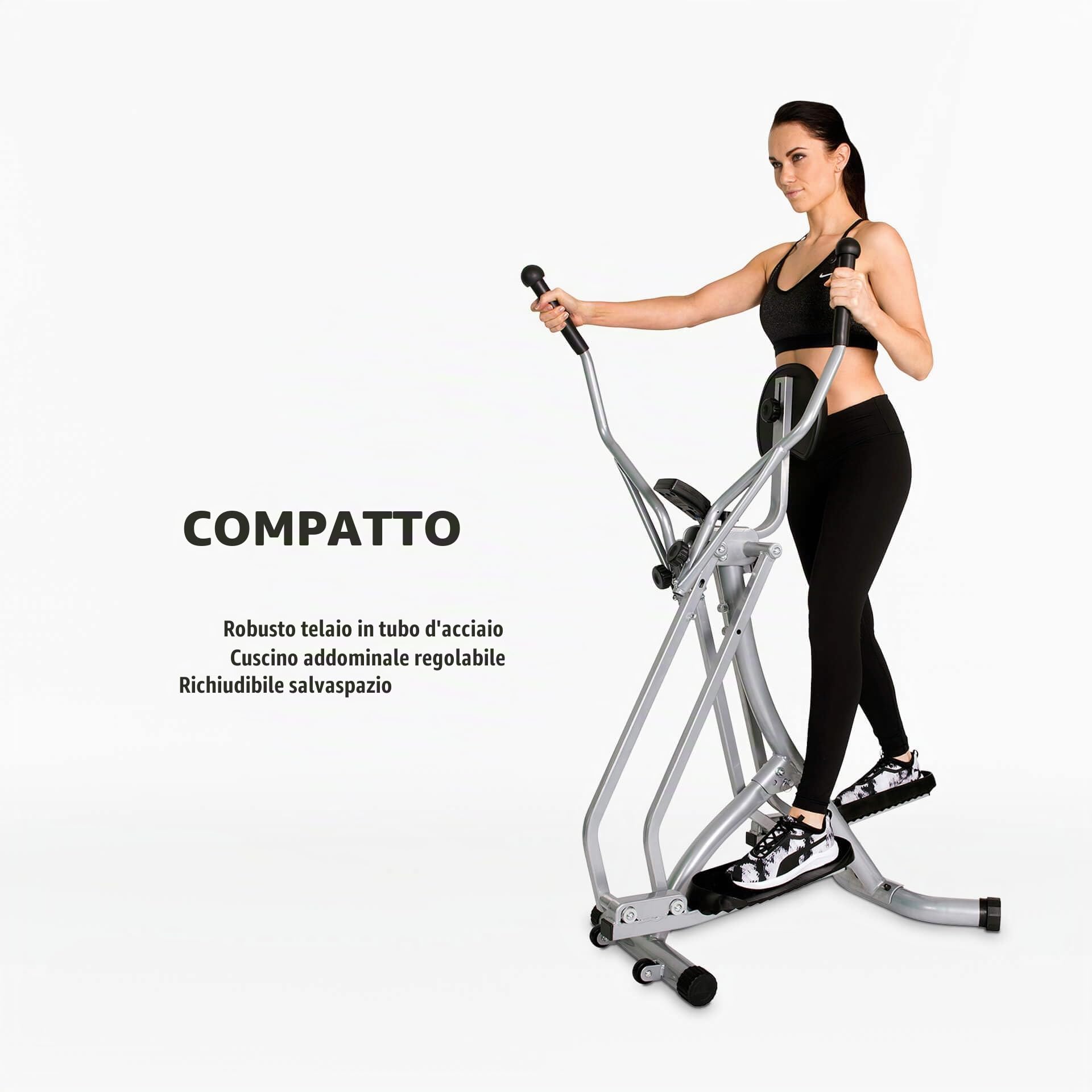 Christopeit - Crosstrainer Walker, 80 x 60 x 148, Colore: Argento