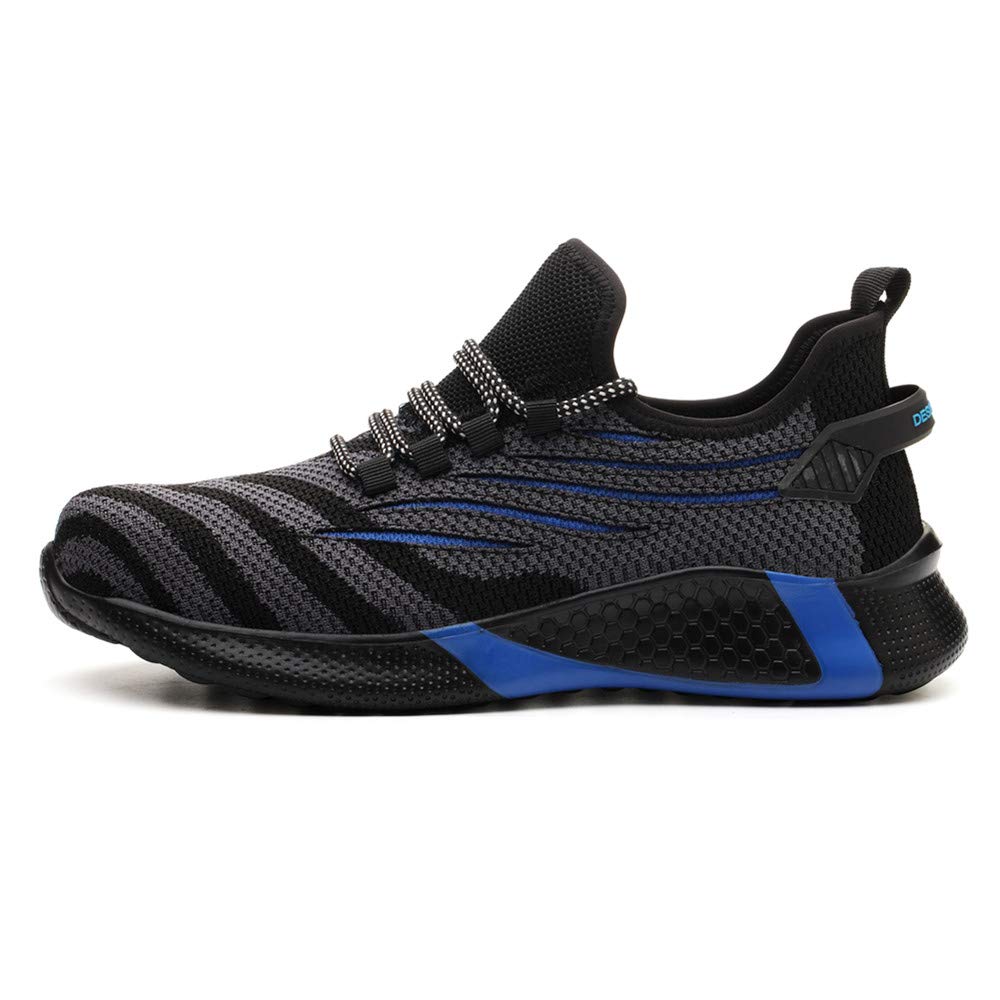 Obuwie ochronne dla mężczyzn i kobiet, buty robocze S3, lekkie, sportowe buty ochronne, stalowe noski, Blau, 45 EU